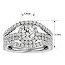 2 Carat Halo Diamond Engagement Ring in 14 Karat White Gold.  Fabulous Massive Ring! Image-5