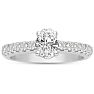1 1/3ct Oval Diamond Engagement Ring Crafted in 14 Karat White Gold Image-1