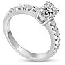 1 1/3ct Oval Diamond Engagement Ring Crafted in 14 Karat White Gold Image-2