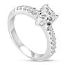 1 1/3ct Heart Shaped Diamond Engagement Ring Crafted in 14 Karat White Gold Image-2