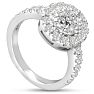 1 3/5 Carat Oval Halo Diamond Engagement Ring in 14 Karat White Gold Image-2