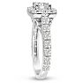 1 3/4ct Halo Diamond Engagement Ring Crafted in 14 Karat White Gold Image-4