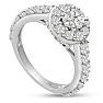 1 1/2 Carat Halo Diamond Engagement Ring in 14 Karat White Gold Image-2