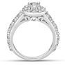 1 1/2 Carat Halo Diamond Engagement Ring in 14 Karat White Gold Image-3