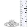 1 1/2 Carat Halo Diamond Engagement Ring in 14 Karat White Gold Image-5