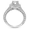 1 3/4 Carat Split Shank Halo Diamond Engagement Ring in 14 Karat White Gold Image-3