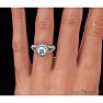 1 3/4 Carat Split Shank Halo Diamond Engagement Ring in 14 Karat White Gold Image-6