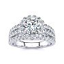 2 Carat Round Halo Diamond Engagement Ring in 14 Karat White Gold
 Image-1