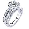 2 Carat Round Halo Diamond Engagement Ring in 14 Karat White Gold
 Image-2