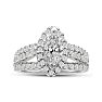 1 2/3ct Marquise Halo Diamond Engagement Ring Crafted in 14 Karat White Gold Image-1