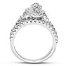 1 2/3ct Marquise Halo Diamond Engagement Ring Crafted in 14 Karat White Gold Image-3