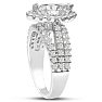 1 2/3ct Marquise Halo Diamond Engagement Ring Crafted in 14 Karat White Gold Image-4