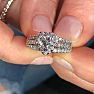 1 2/3 Carat Heart Halo Diamond Engagement Ring in 14 Karat White Gold Image-3