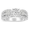 1 1/5 Carat Round Diamond Engagement Ring Crafted in 14 Karat White Gold Image-1