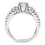 1 1/5 Carat Round Diamond Engagement Ring Crafted in 14 Karat White Gold Image-3