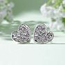 Swarovski Elements Heart Stud Earrings Image-5