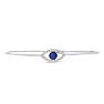 Cubic Zirconia Evil Eye Bangle Bracelet Crafted In Solid Sterling Silver Image-1