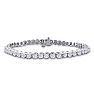 3.21 Carat Diamond Tennis Bracelet In 14 Karat White Gold, 7 1/2 Inches Image-1