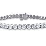 3.21 Carat Diamond Tennis Bracelet In 14 Karat White Gold, 7 1/2 Inches Image-2