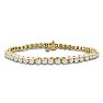2.56 Carat Diamond Tennis Bracelet In 14 Karat Yellow Gold, 6 Inches Image-1