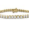 2.56 Carat Diamond Tennis Bracelet In 14 Karat Yellow Gold, 6 Inches Image-2