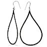 1ct Black Diamond Kiss Dangle Earrings Crafted In Solid Sterling Silver Image-1