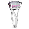 5-1/2 Carat Oval Shape Mystic Topaz Ring In Solid Sterling Silver  Image-3