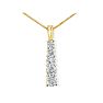1/4ct Stick Style Journey Diamond Pendant in 14k Yellow Gold Image-1