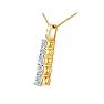 1/4ct Stick Style Journey Diamond Pendant in 14k Yellow Gold Image-3