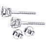 2 Carat Diamond Stud Earrings In 14 Karat White Gold Image-3