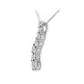 1/2ct Curve Style Journey Diamond Pendant in 14k White Gold, G/H SI3 Image-3