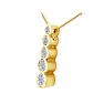 1/4ct Bezel Set Journey Diamond Pendant in 14k Yellow Gold Image-3