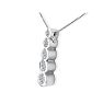 Journey Diamond Pendants: 1/2ct Bezel Set Journey Diamond Pendant in 14k White Gold Image-3