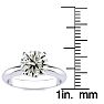 Round Engagement Rings, 2 Carat Diamond Solitaire Engagement Ring Crafted In 14K White Gold Image-4
