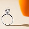 Round Engagement Rings, 2 Carat Diamond Solitaire Engagement Ring Crafted In 14K White Gold Image-6