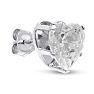 4ct Diamond Size CZ Heart Earrings in Sterling Silver Image-4