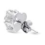 4ct Diamond Size CZ Heart Earrings in Sterling Silver Image-5