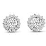 14K White Gold Classic Diamond Earring Jackets, Fits 2-2 1/2ct Stud Earrings Image-2