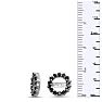 14K White Gold Classic Black Diamond Earring Jackets, Fits 2-2 1/2ct Stud Earrings Image-3