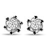 14K White Gold Black Diamond Earring Jackets, Fits 3/4-1ct Stud Earrings Image-2
