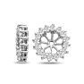 14K White Gold Classic Diamond Earring Jackets, Fits 1 1/2-2ct Stud Earrings Image-1