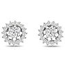 14K White Gold Classic Diamond Earring Jackets, Fits 1 1/2-2ct Stud Earrings Image-2