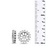 14K White Gold Classic Diamond Earring Jackets, Fits 1 1/2-2ct Stud Earrings Image-3