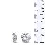 14K White Gold Floret Diamond Earring Jackets, Fits 1/5-1/4ct Stud Earrings Image-3