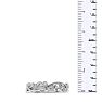 1/10 Carat Floral Diamond Wedding Band Crafted In 14 Karat White Gold Image-5