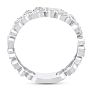 1/3 Carat Antique Floral Diamond Wedding Band Crafted In 14 Karat White Gold Image-3