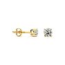 1/5 Carat Diamond Stud Earrings In 14 Karat Yellow Gold Image-1