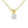 1/4ct 14k Yellow Gold Diamond Pendant Image-1