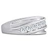 Men's 1ct Diamond Ring In 10K White Gold Image-2