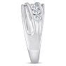 Men's 1ct Diamond Ring In 10K White Gold Image-5